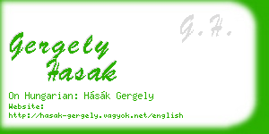 gergely hasak business card